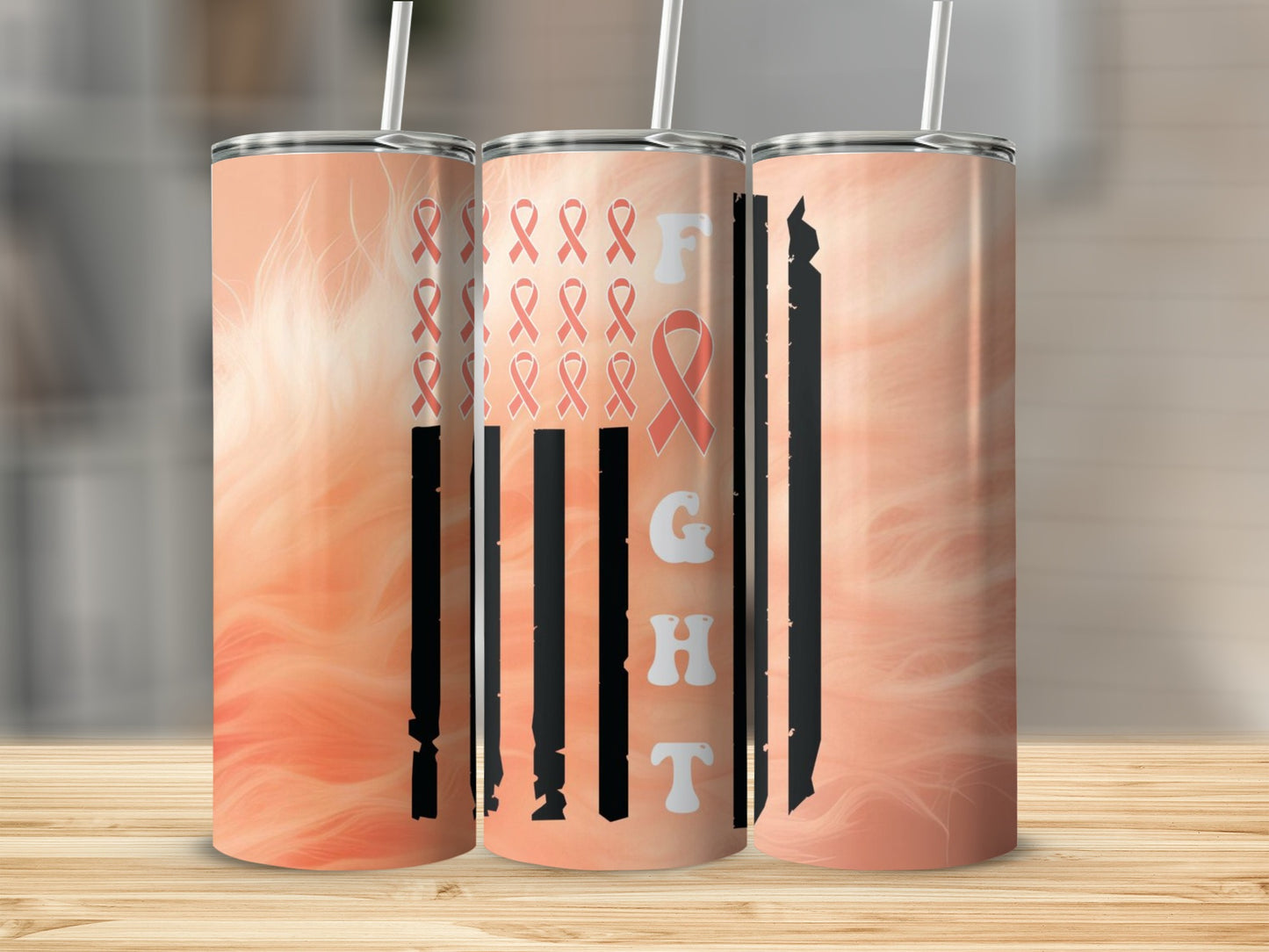 Breast Cancer Awareness Fight Pink Ribbon Tumbler