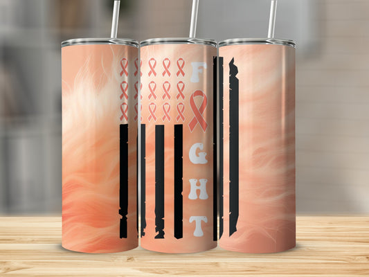 Breast Cancer Awareness Fight Pink Ribbon Tumbler
