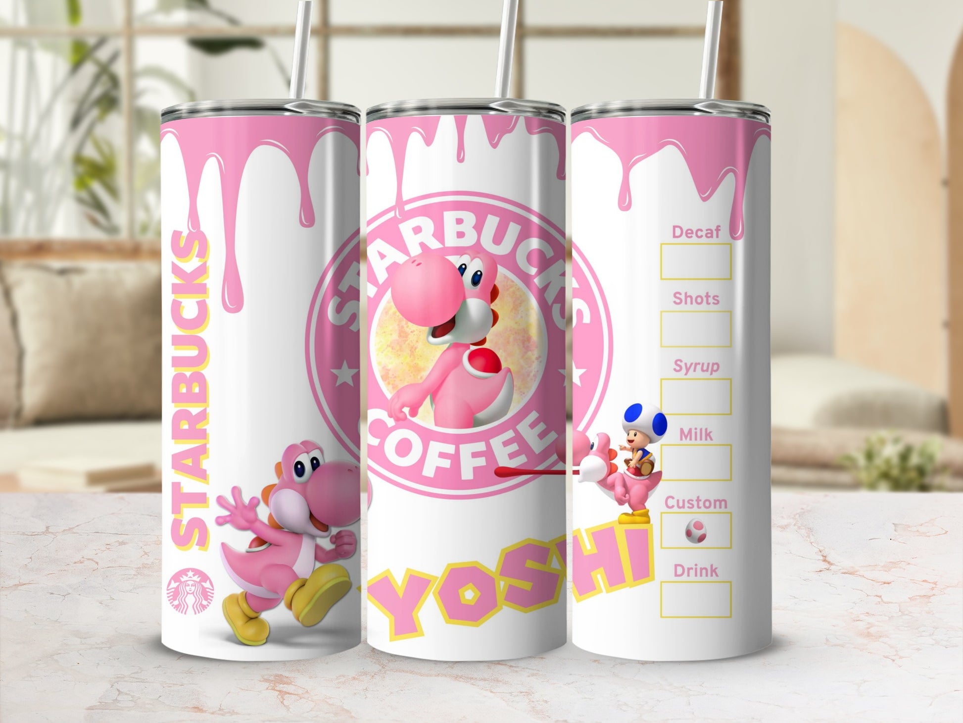 Starbucks Yoshi Custom Tumbler for Coffee Lovers