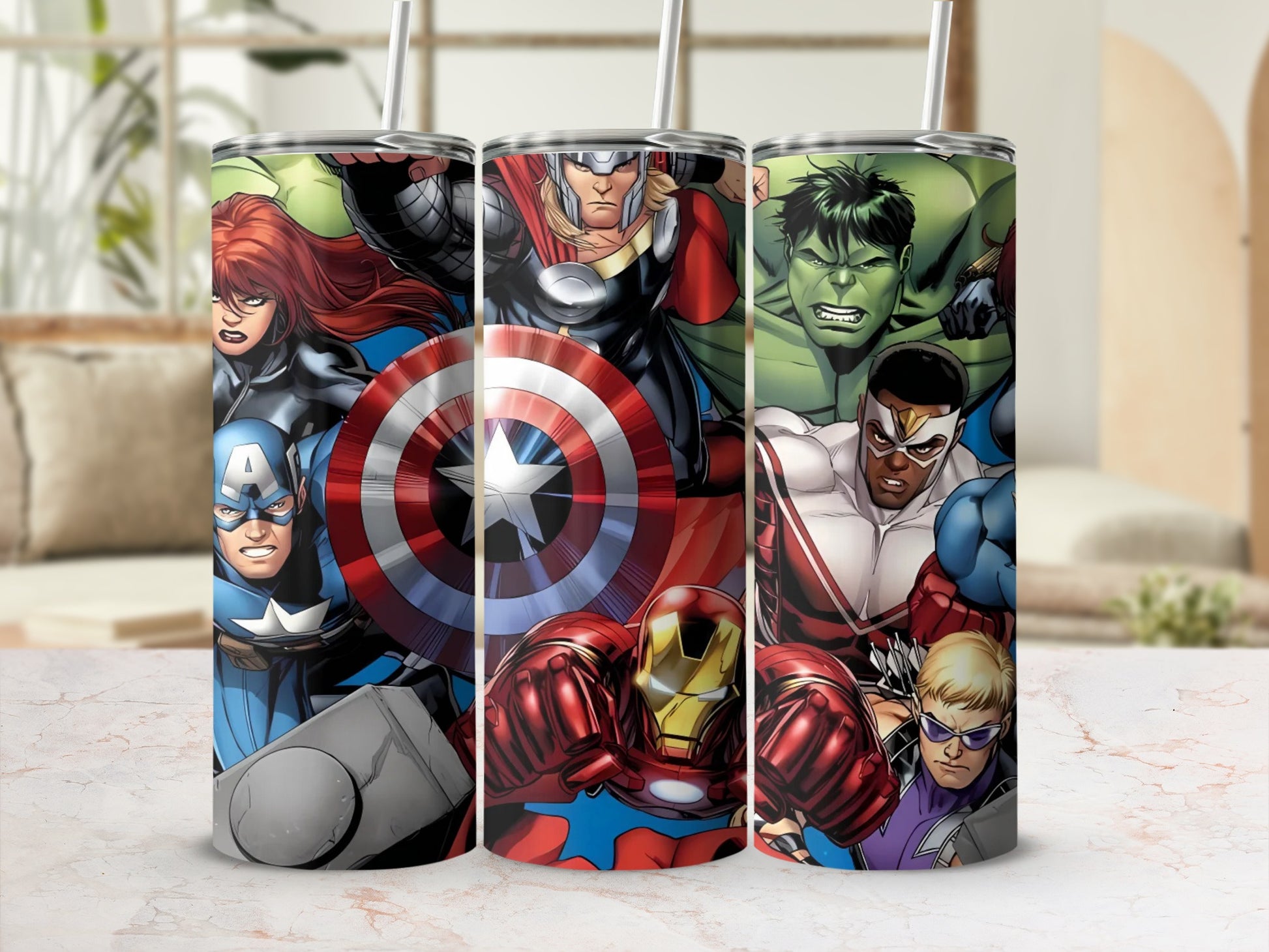 Marvel Superheroes Stainless Steel Water Bottle