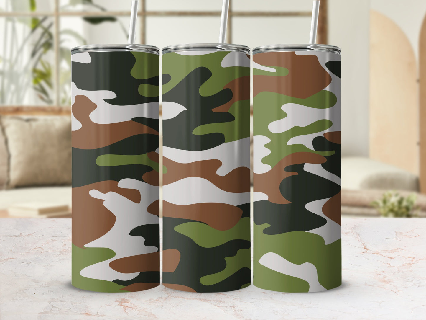 Camouflage Pattern Insulated Tumbler Bottle Product