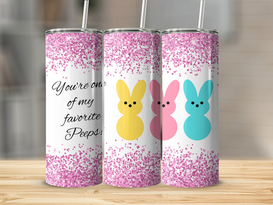 Pink Glitter Peeps Design Your Favorite Peeps Tumbler