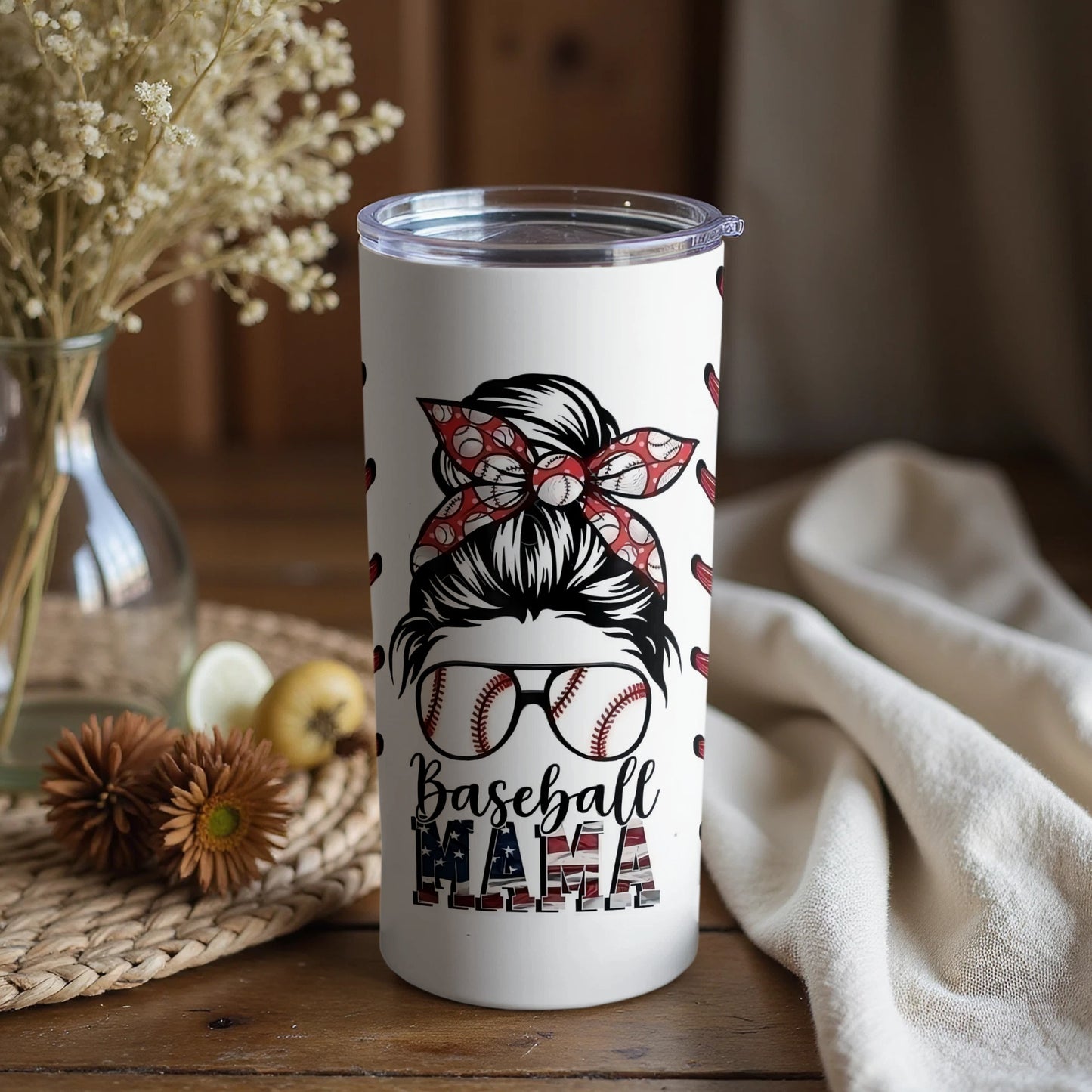 Baseball Mama Graphic Insulated Tumbler Cup