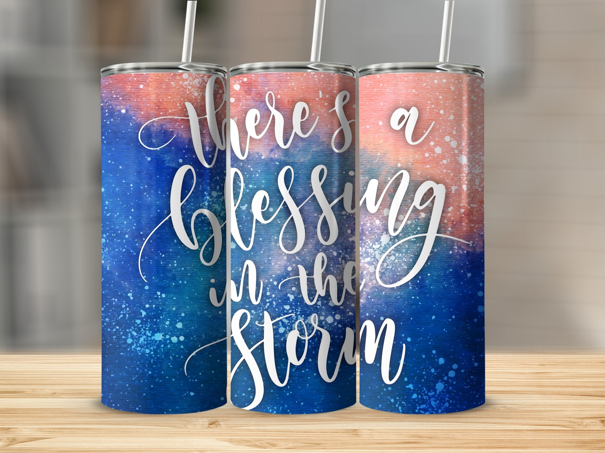 There's a Blessing in the Storm Tumbler Cup