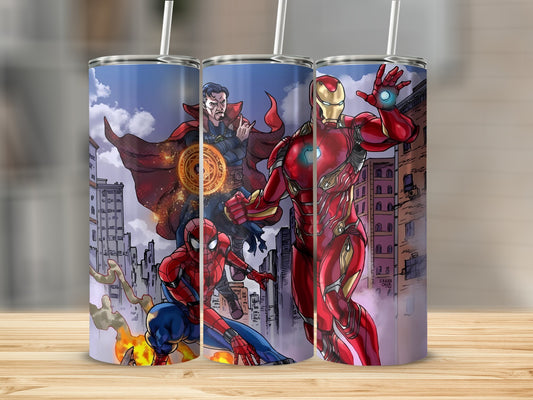 Marvel Superheroes Tumbler Featuring Ironman Dr Strange