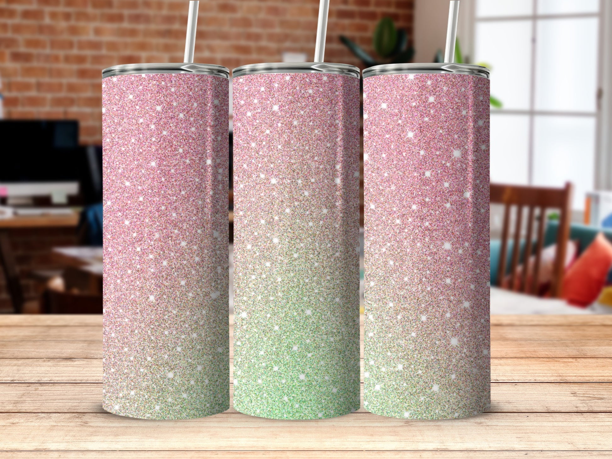 Sparkling Gradient Glitter Tumbler Cups for Everyday Use