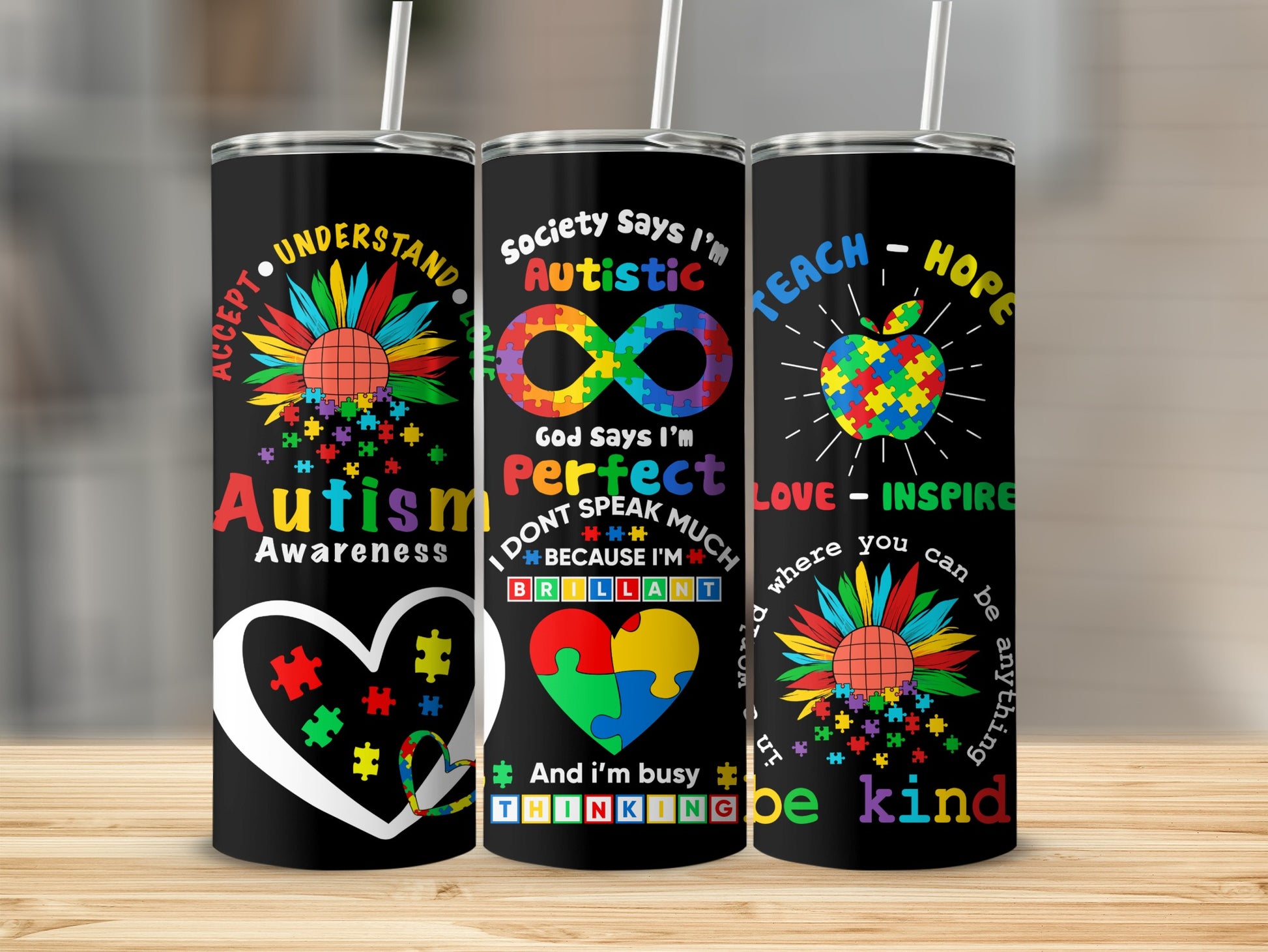 Autism Awareness Accept Understand Teach Hope product