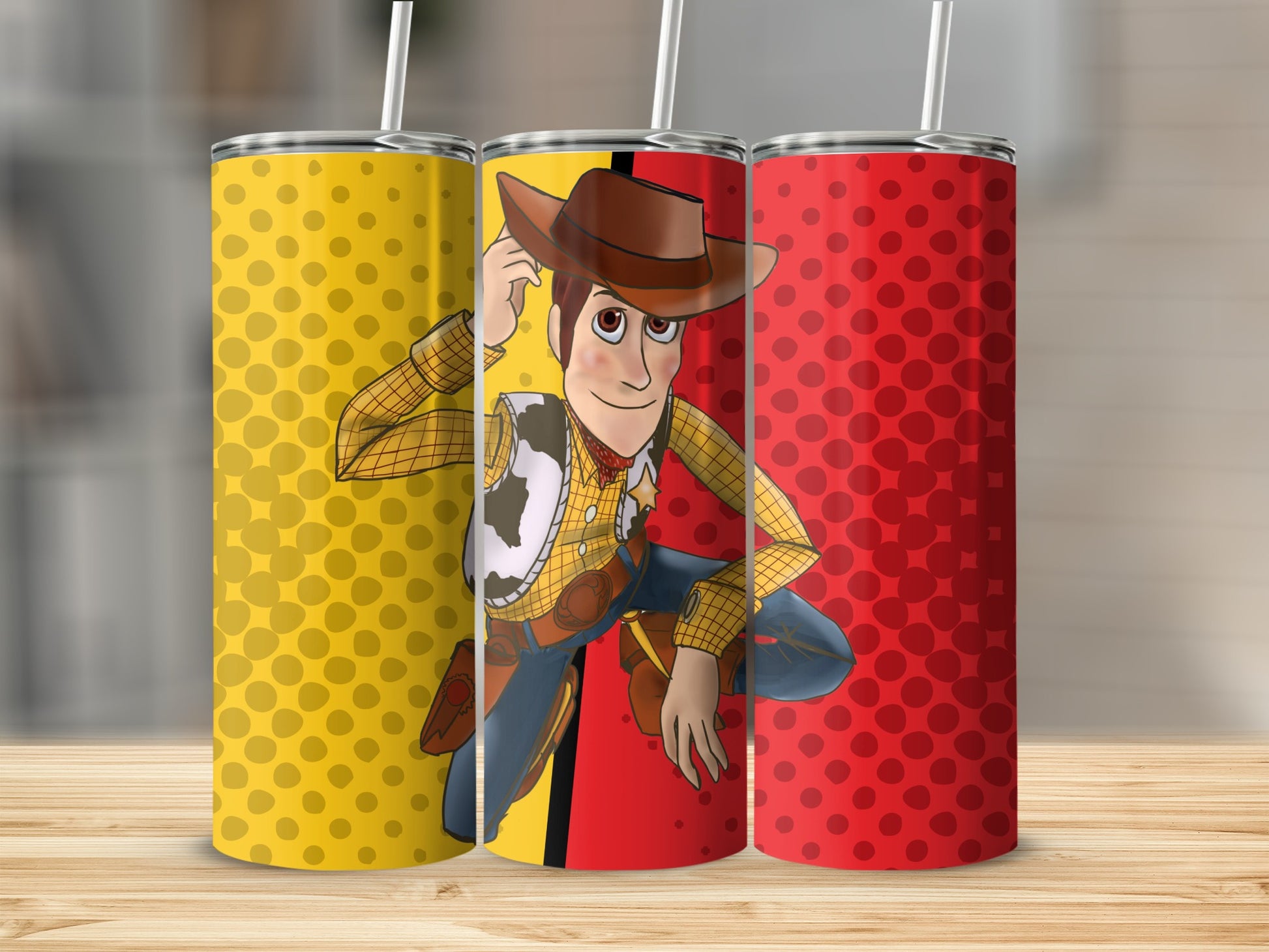 Toy Story Woody Character Design Tumbler Cup Set