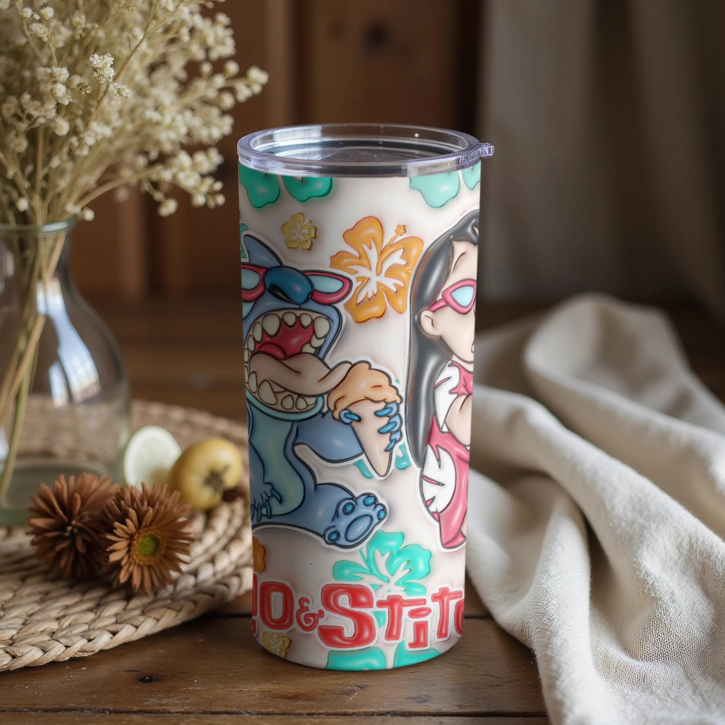 Colorful Animated Characters Themed Tumbler Cup