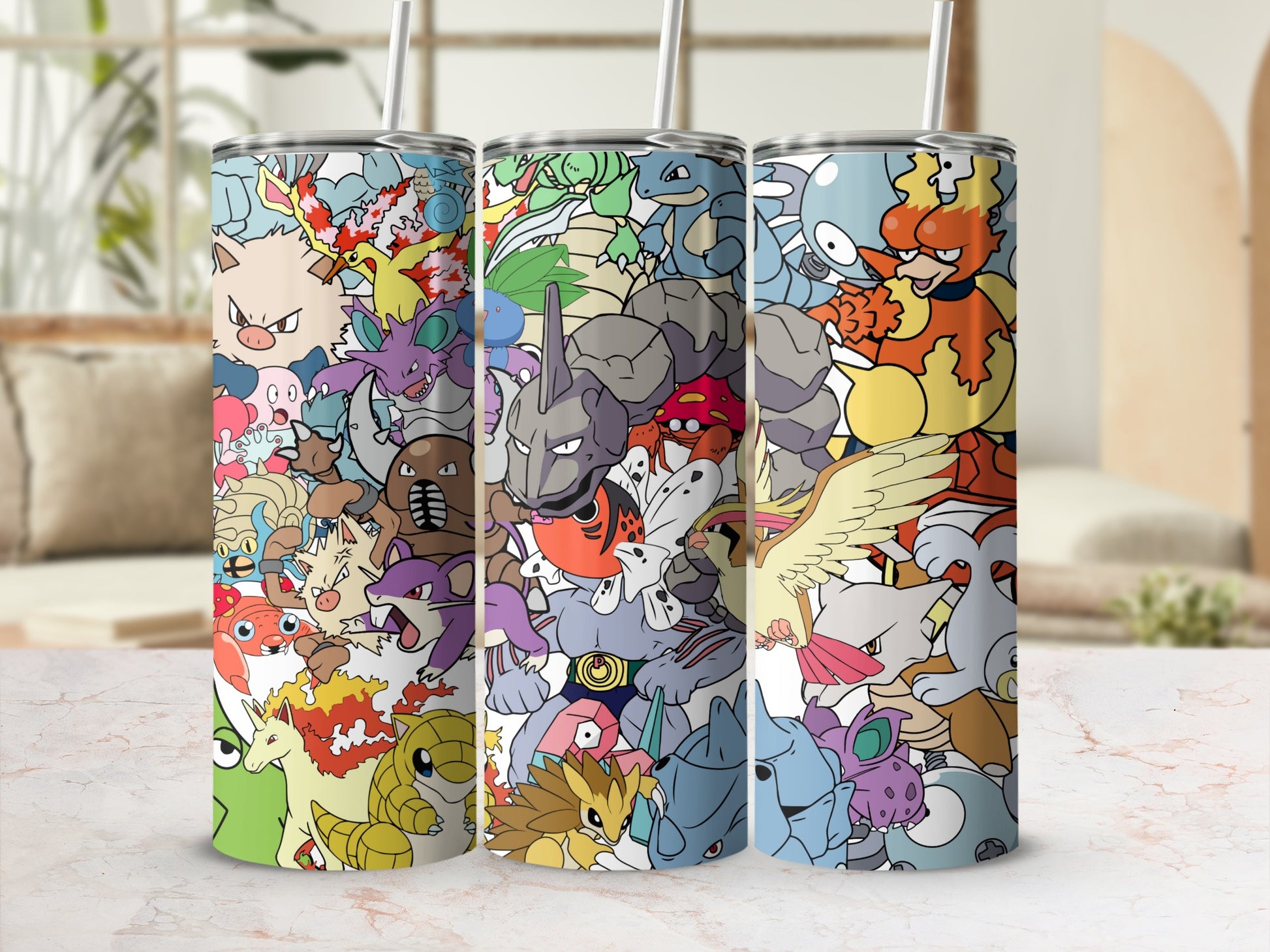 Colorful Cartoon Character Design Cups Tumbler
