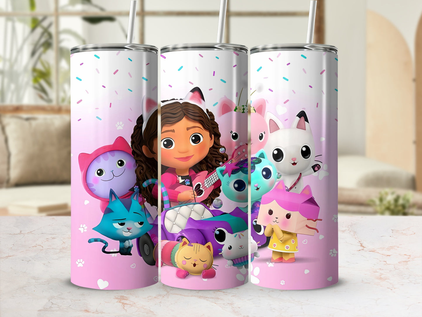 Colorful Cartoon Characters Insulated Tumbler Cup
