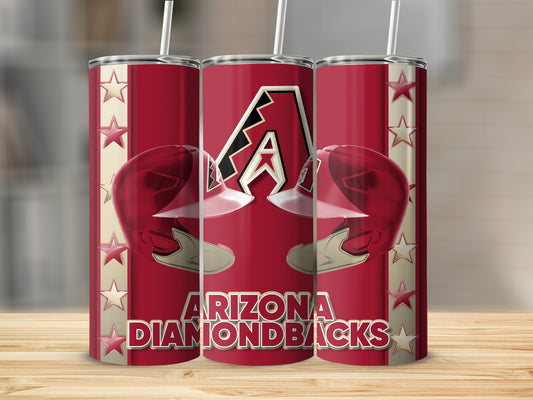 Arizona Diamondbacks Helmets Design for Baseball Team Tumblers