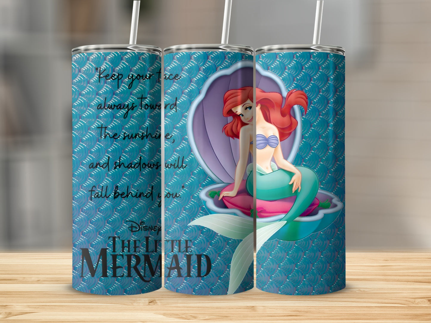 The Little Mermaid Ariel Inspirational Quote Tumbler
