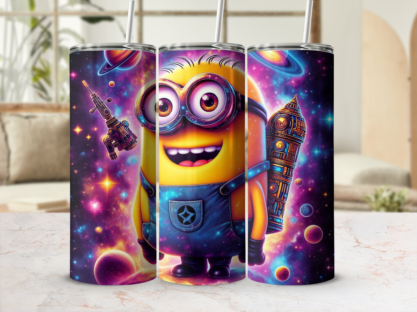 Colorful Minion Galaxy Adventure Drinkware
