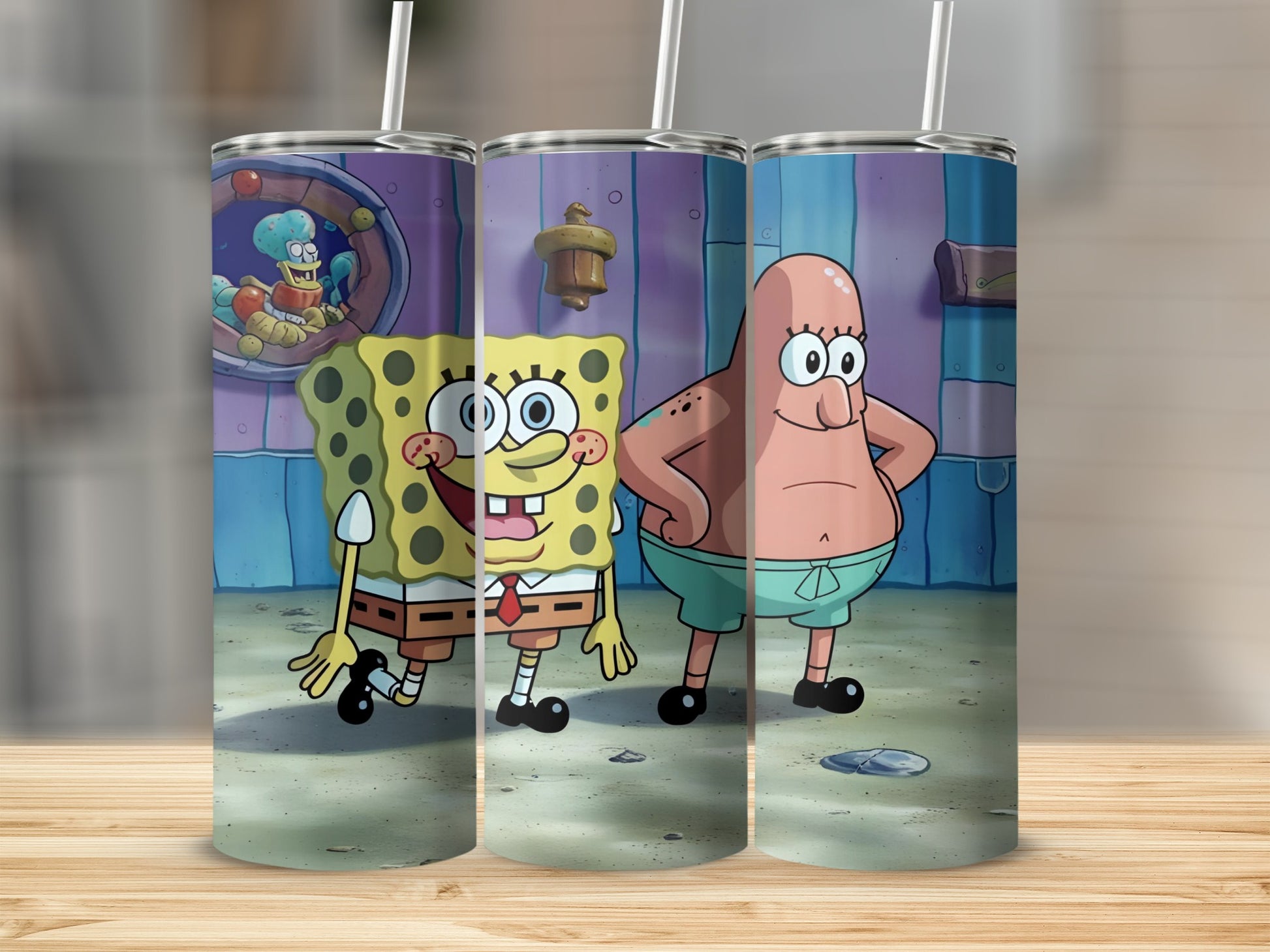 SpongeBob SquarePants and Patrick Star standing in Bikini Bottom.