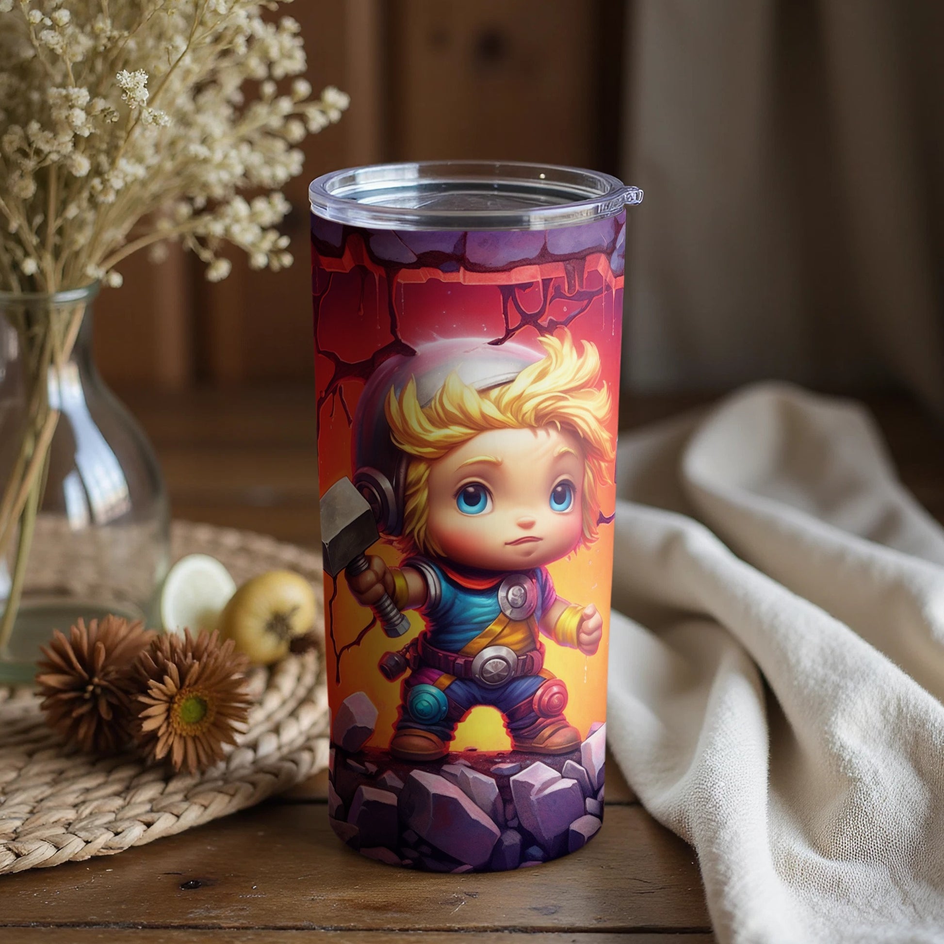 Adorable Baby Explorer Tumbler Product Vibrant Colors