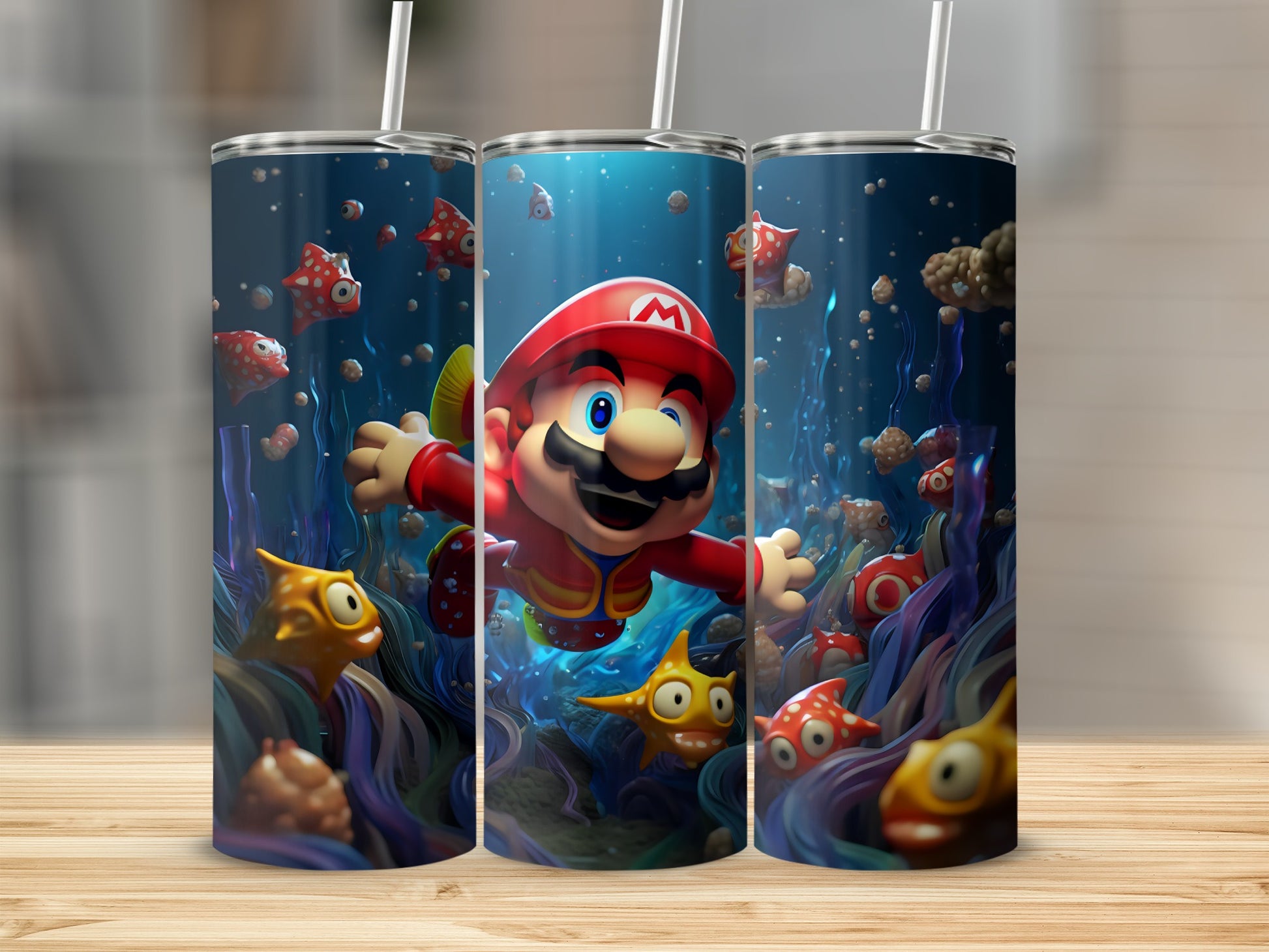 Fun Underwater Adventure Design Tumbler Cup