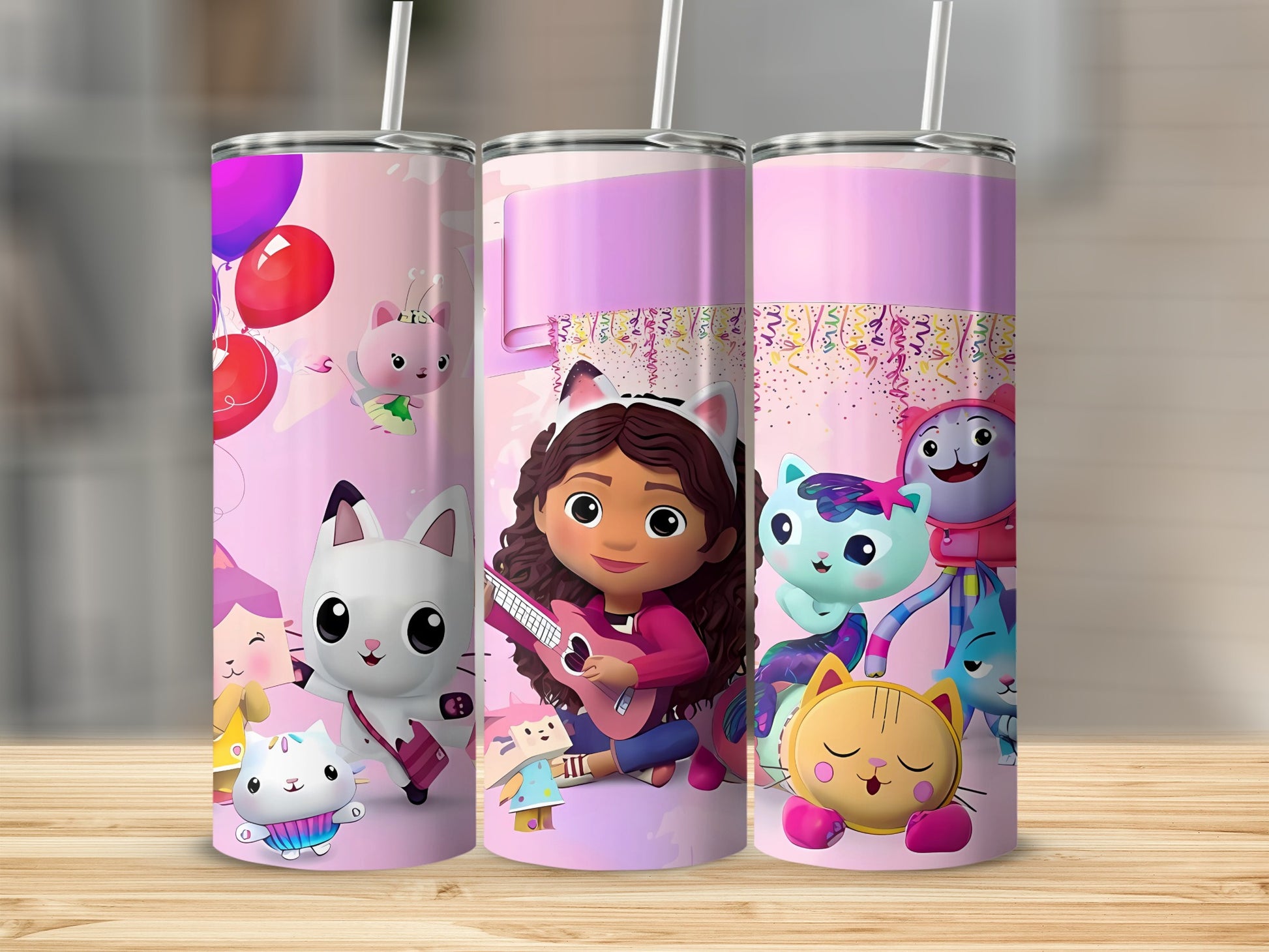 Cute Cartoon Characters Pink Tumbler for Kids to Enjoy