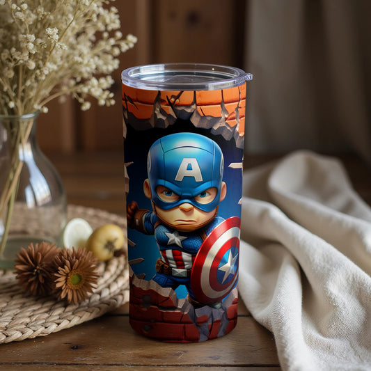 Captain America Smash Print Insulated Tumbler Cup