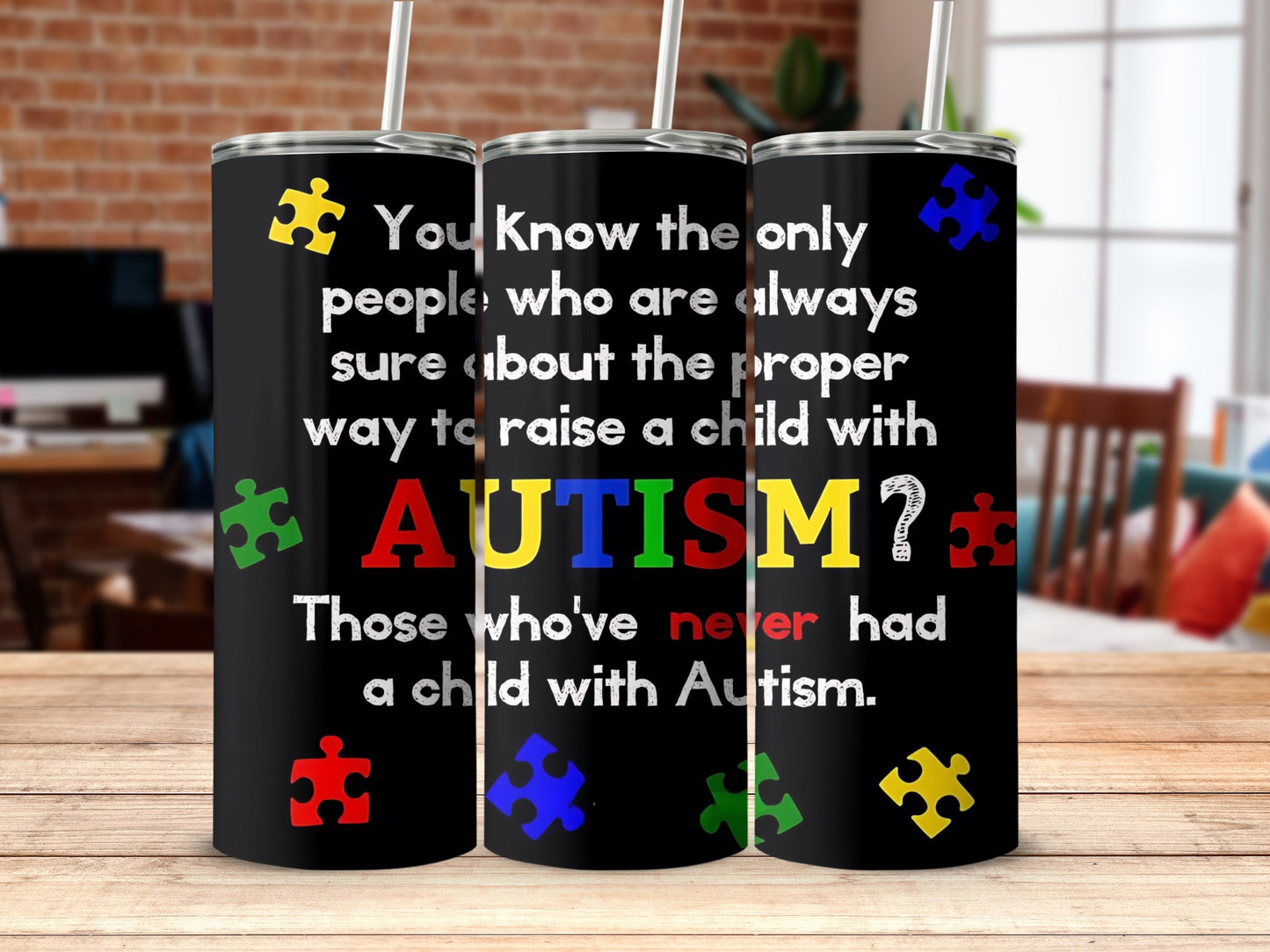 Autism Awareness Stainless Steel Tumbler