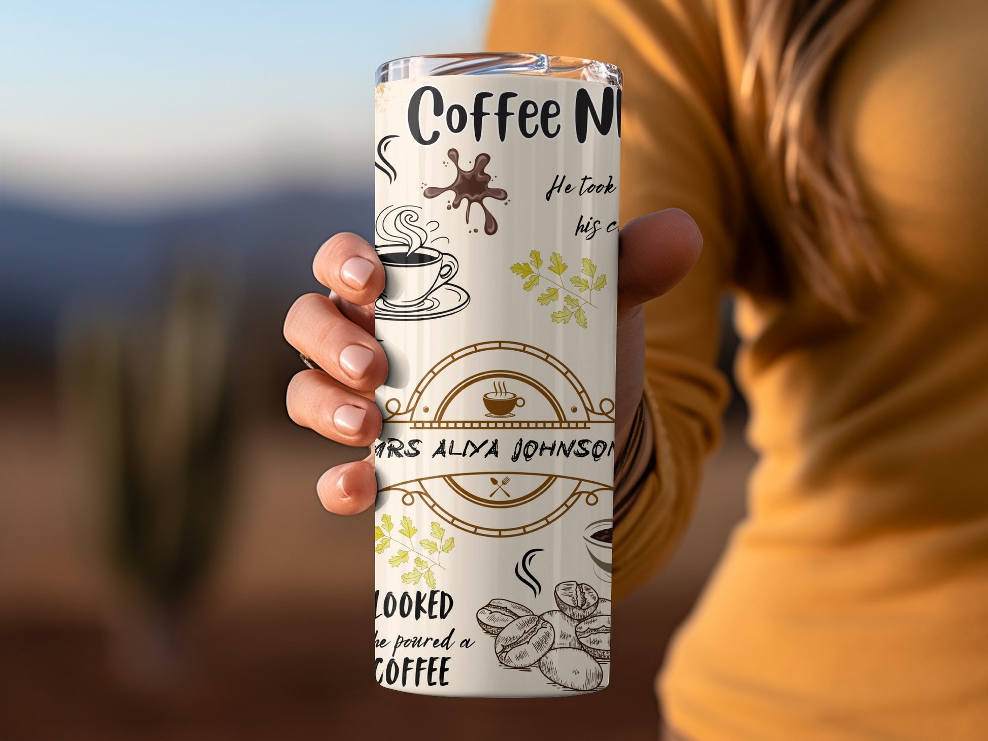 Personalized Coffee Lover Travel Mug Custom Design