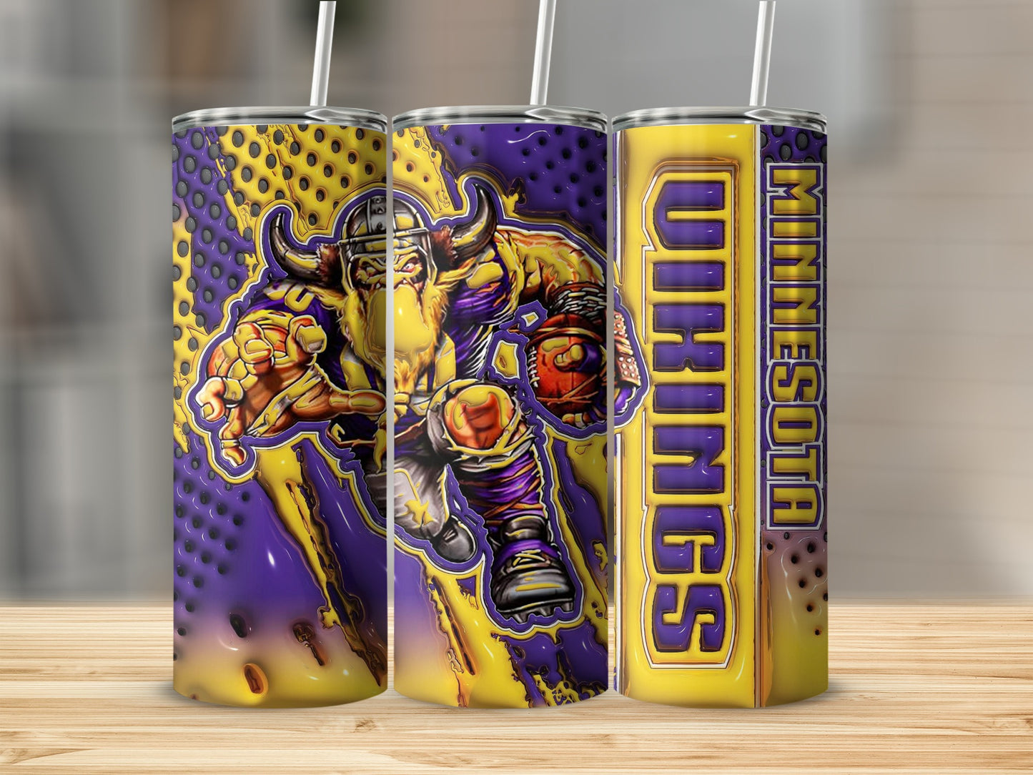 Minnesota Vikings Running Back Design For The Team Tumblers