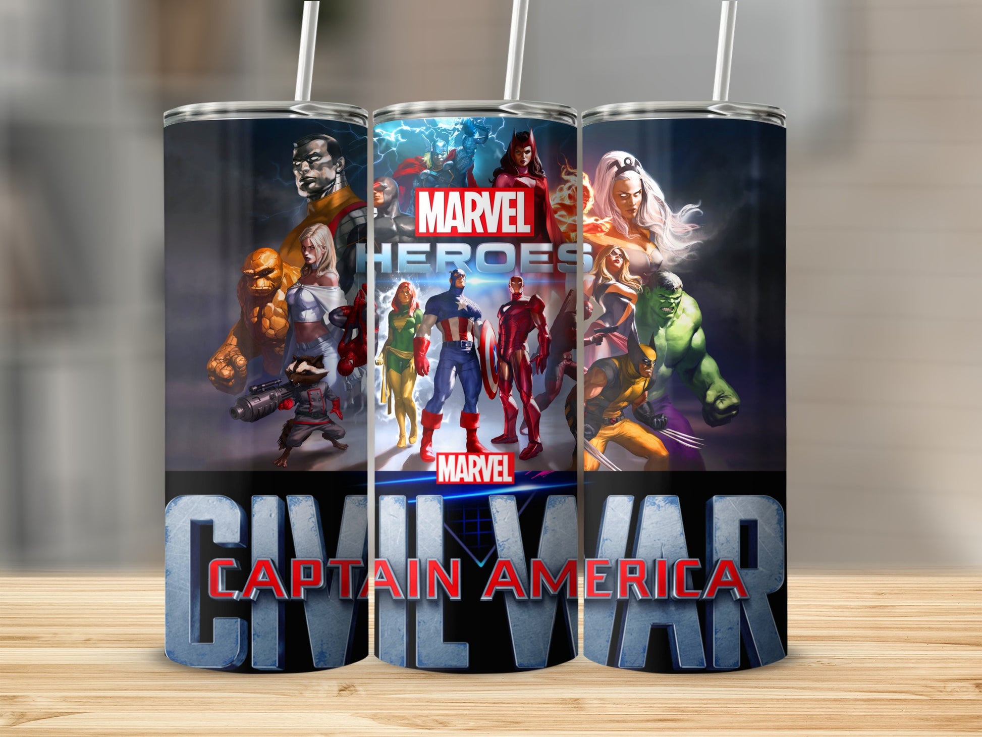 Marvel Heroes Civil War Captain America Character Tumbler product type