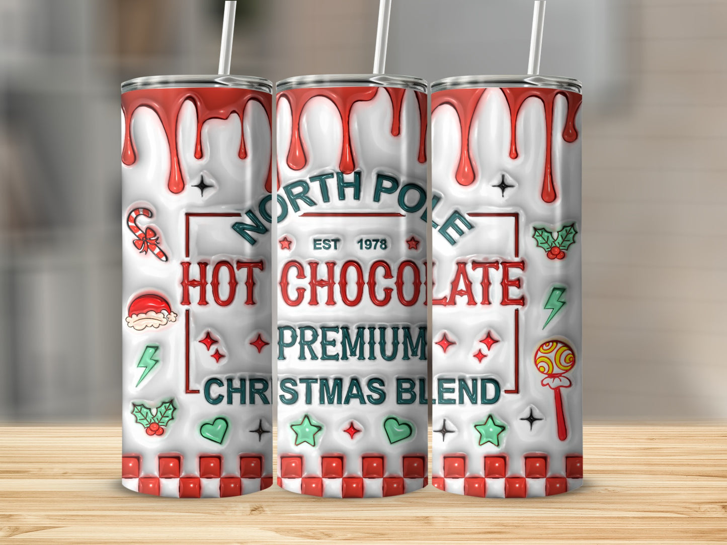 North Pole Hot Chocolate Premium Christmas Blend tumbler