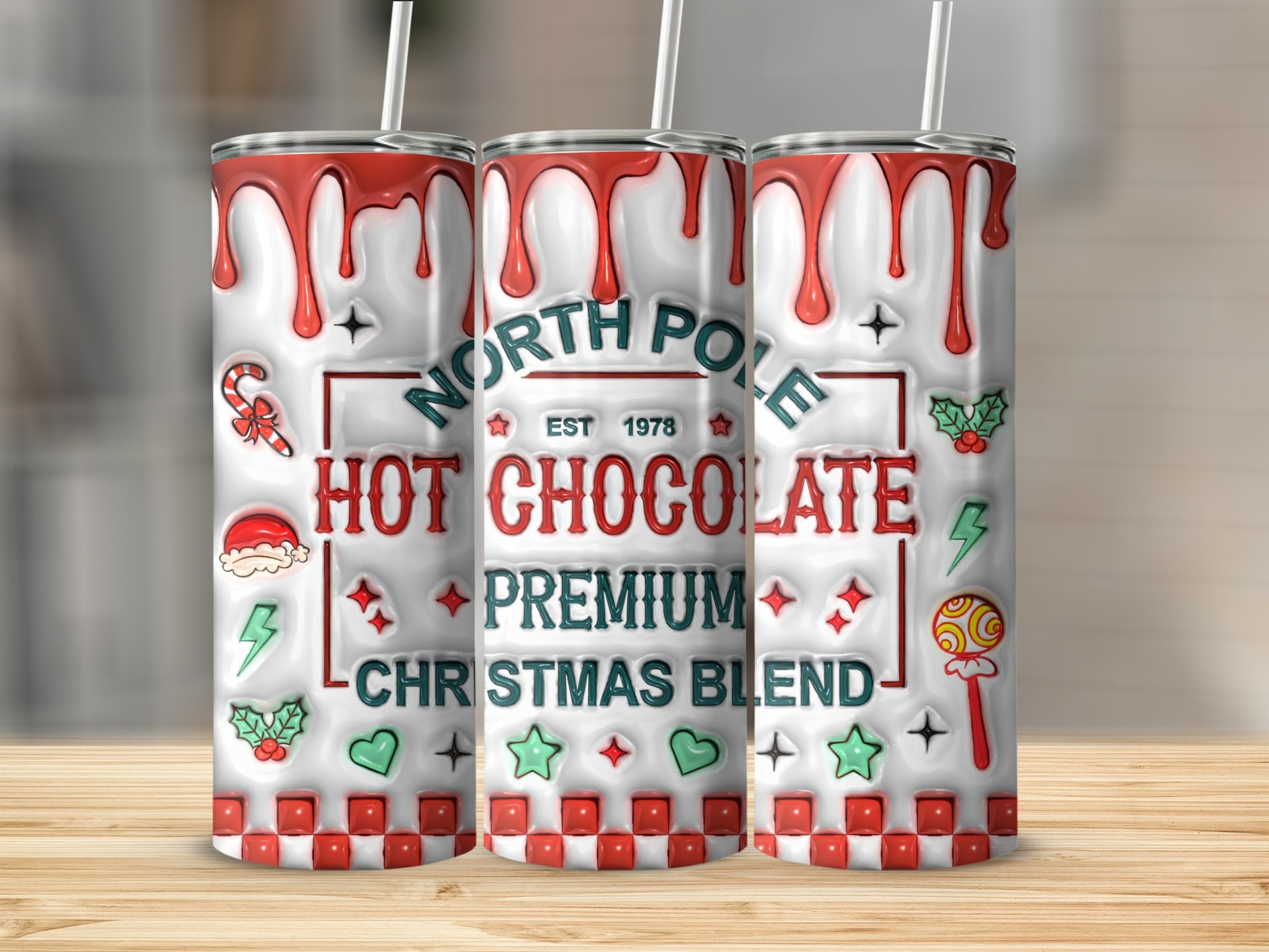 North Pole Hot Chocolate Premium Christmas Blend tumbler