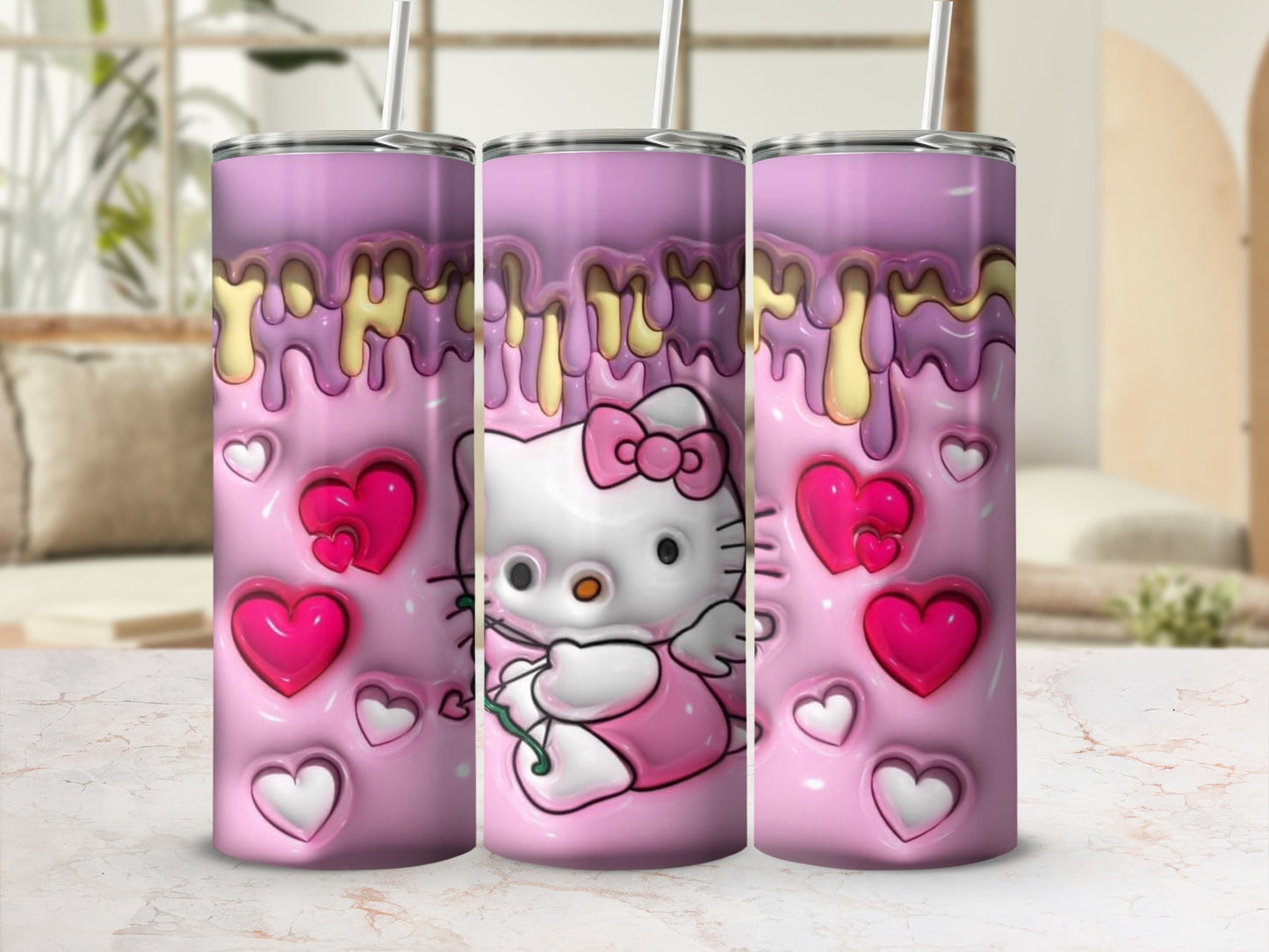 Hello Kitty Cupid Angel Hearts Pink Dripping product type