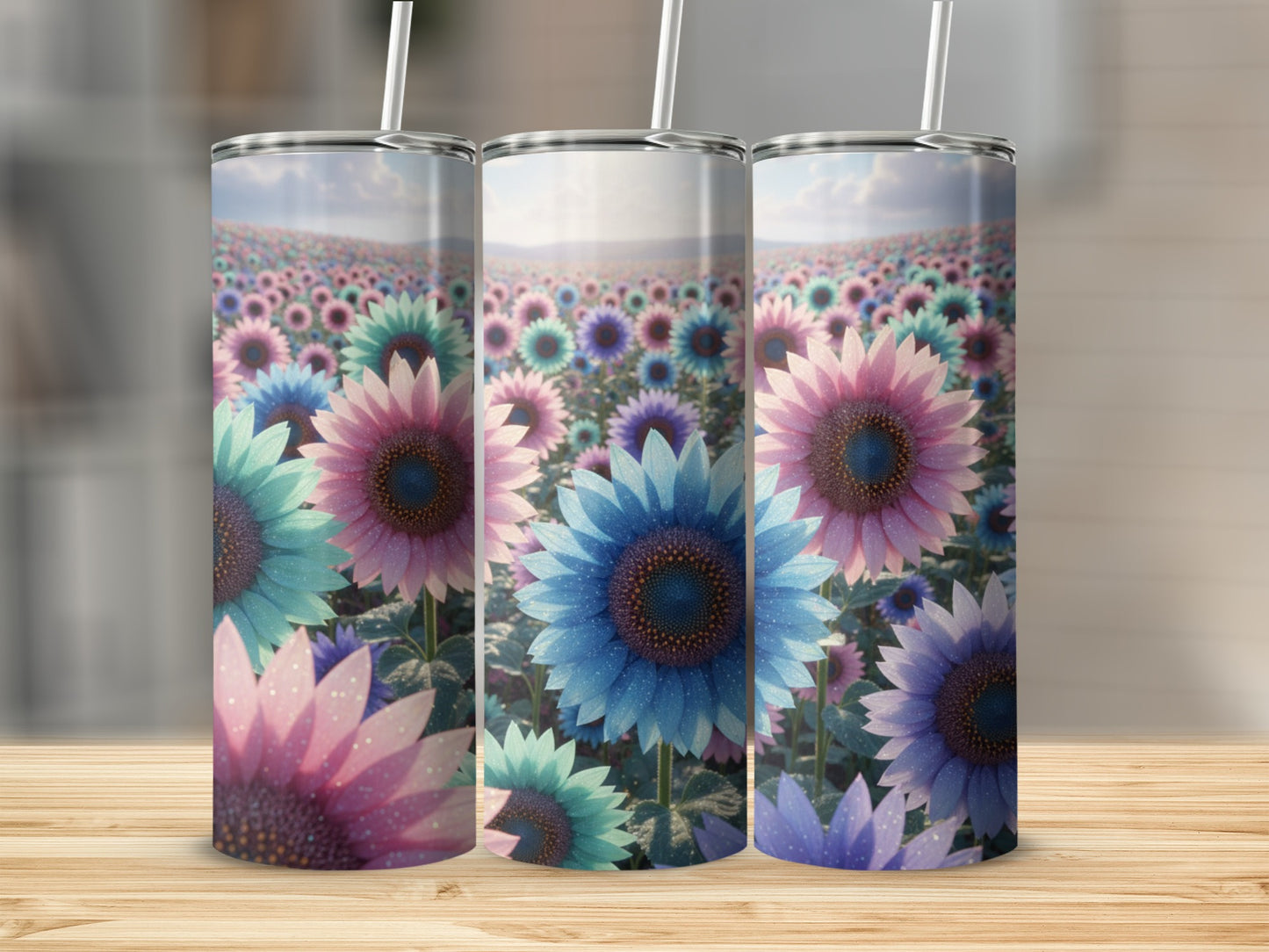 Vibrant Floral Design Tumbler Perfect for Gifting