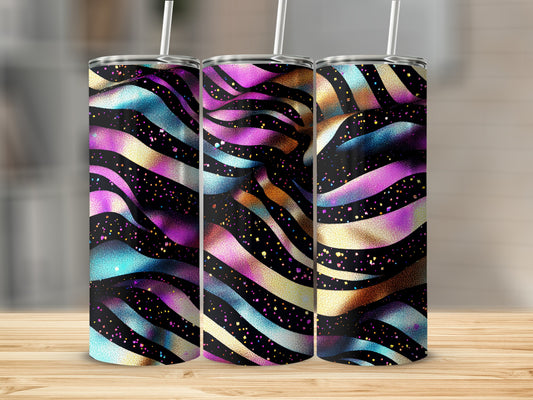 Colorful Dotted Wave Pattern Skinny Tumbler