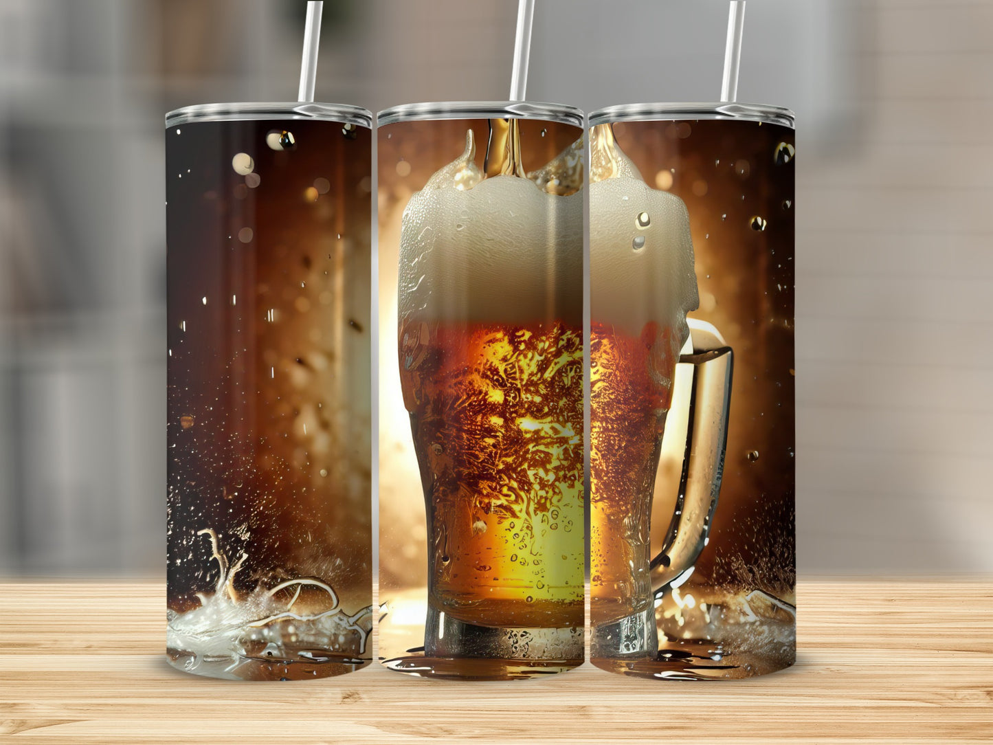 Beer Foam Splash Design Insulated Tumbler Product