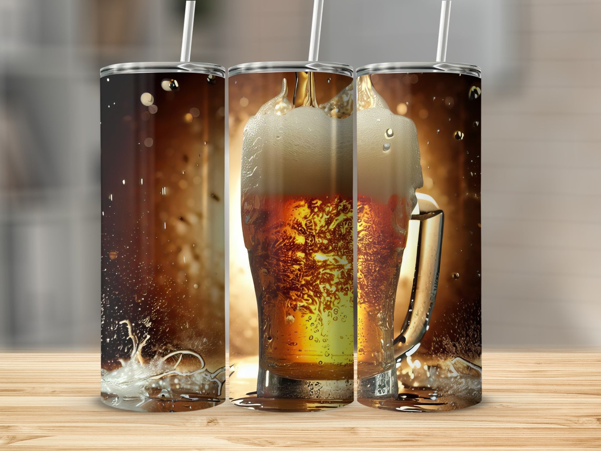 Beer Foam Splash Design Insulated Tumbler Product