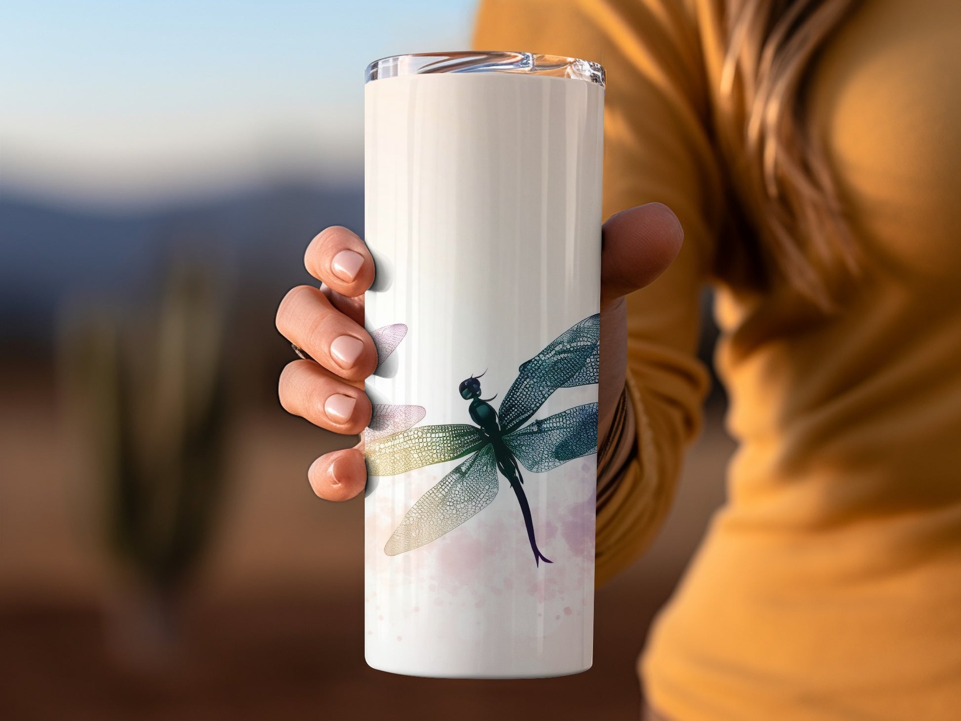 Beautiful Dragonfly Design Insulated Travel Tumbler