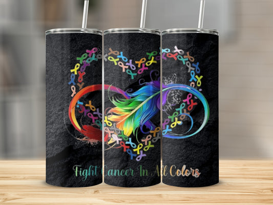 Fight Cancer In All Colors Insulated Drink Tumbler