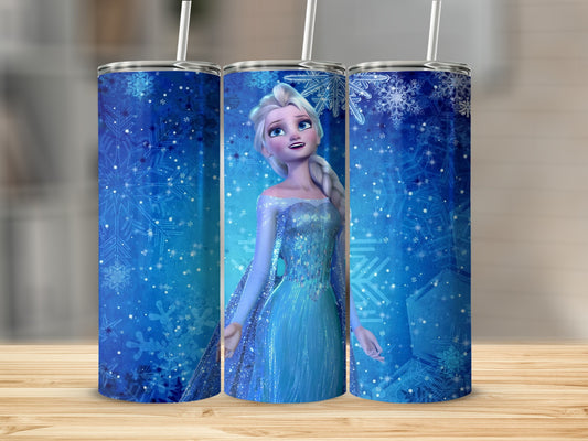 Frozen Themed Blue Patterned Tumbler Product