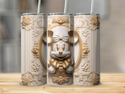 Elegant 3D Cartoon Character Stainless Steel Tumbler