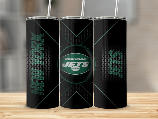 New York Jets Football Team Green and Black Design Tumblers