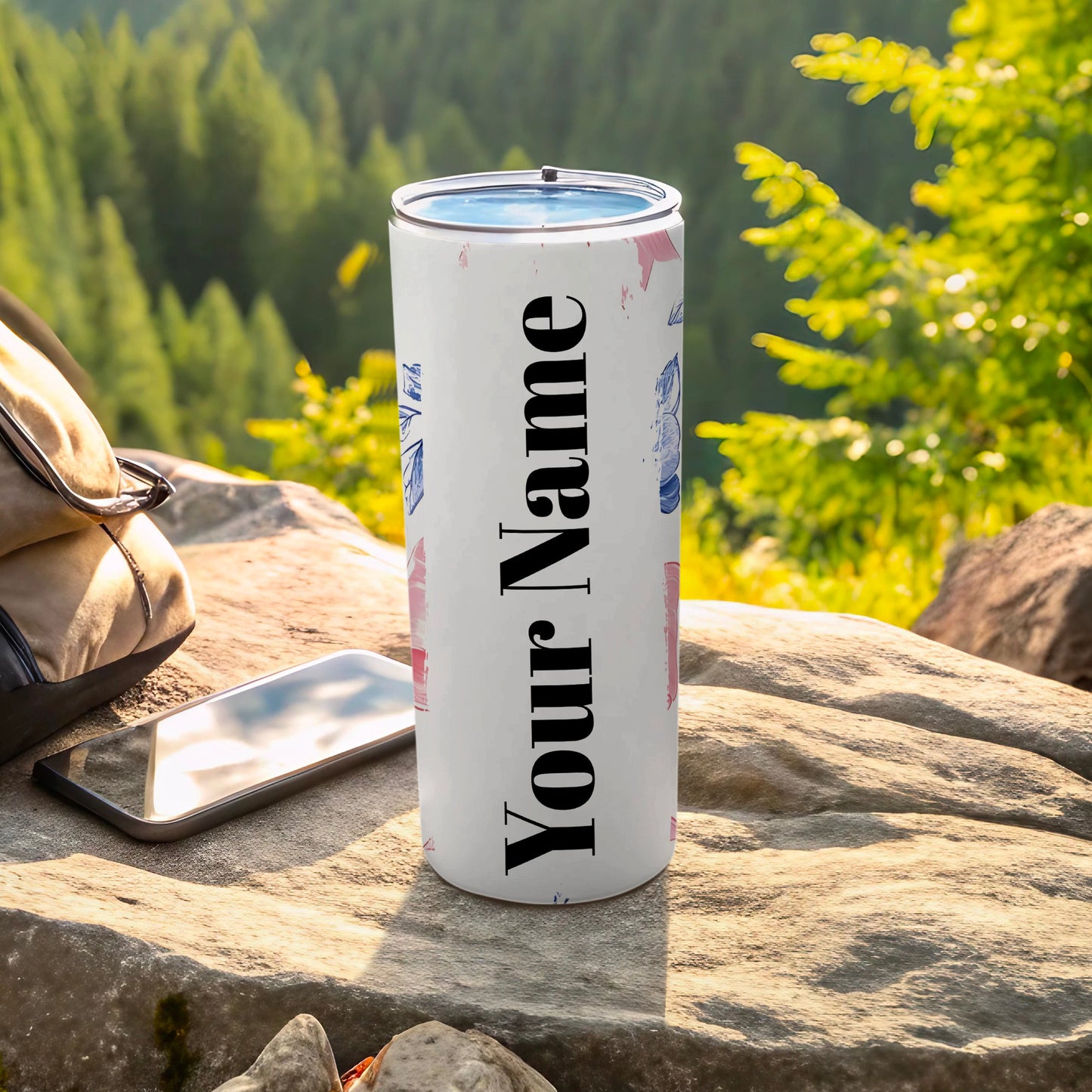 Personalized Travel Tumbler with Customizable Name Print