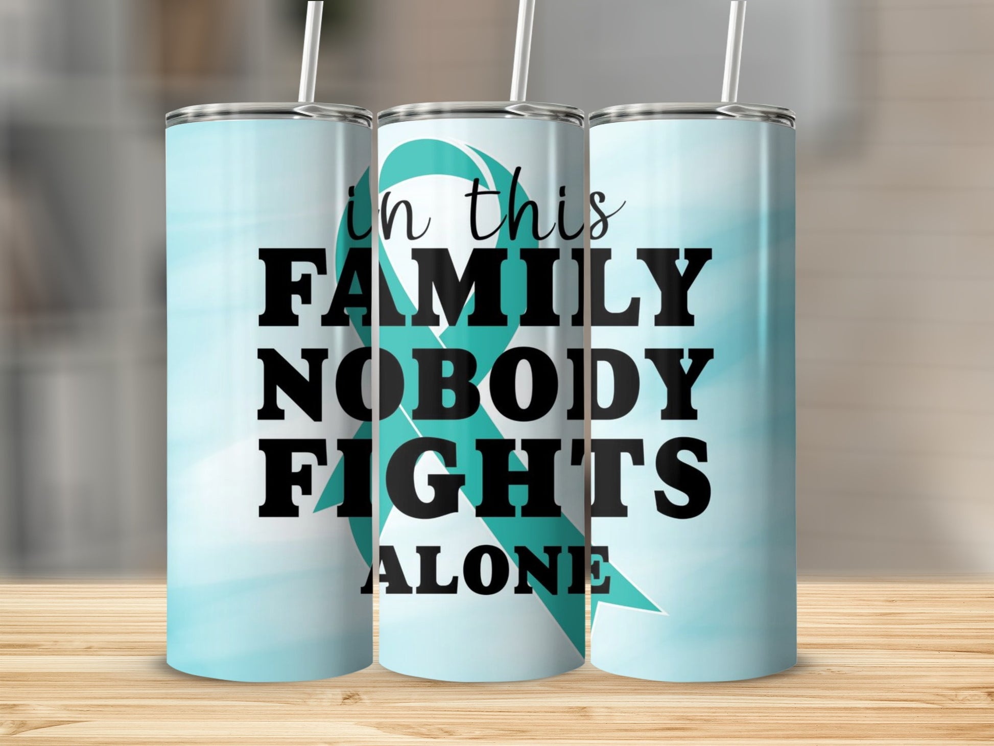In This Family Nobody Fights Alone Tumbler