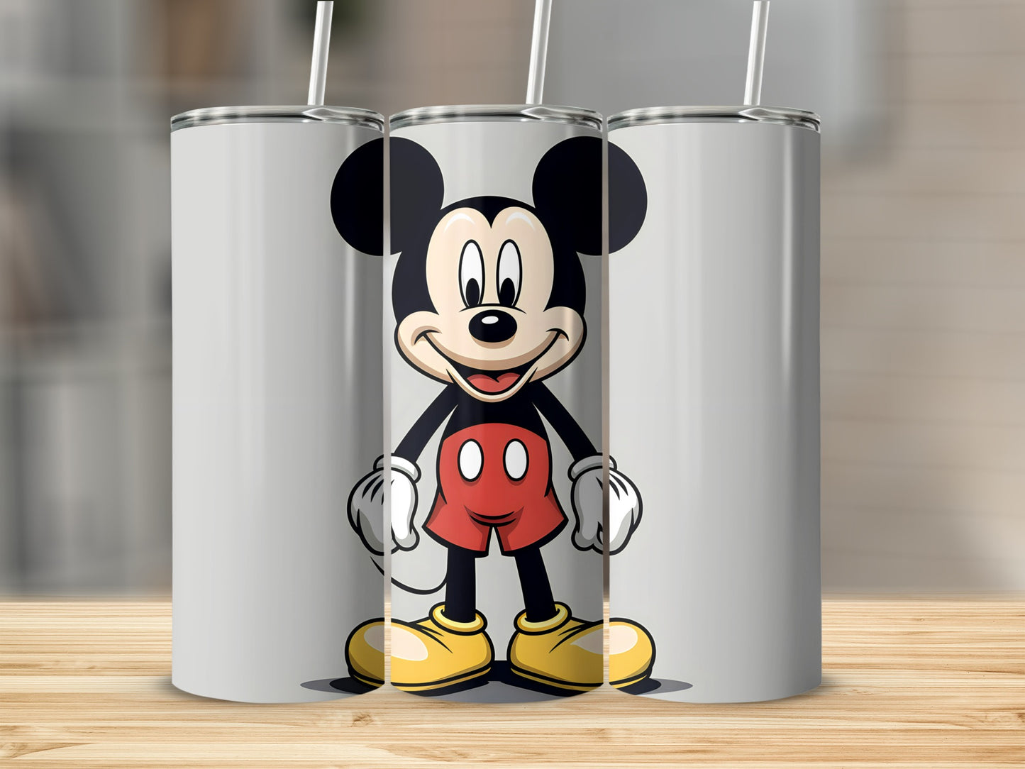 Classic Mickey Mouse Art on Stainless Steel Tumblers