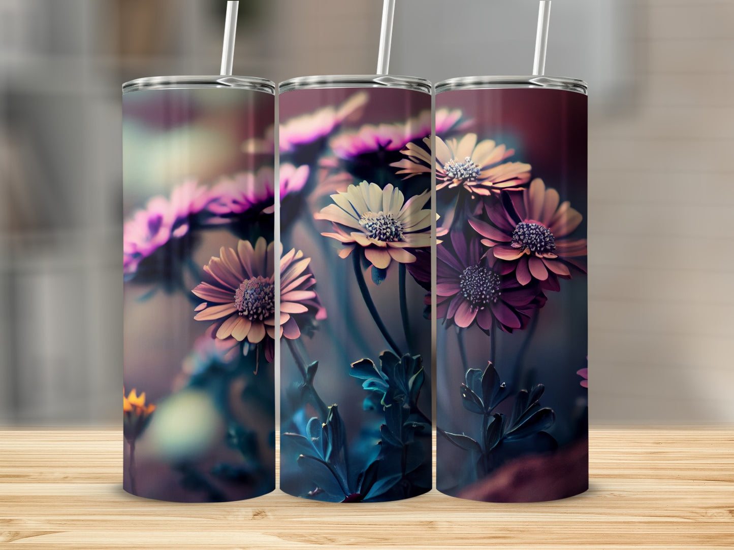 Vibrant Multicolor Flower Design Tumbler Product