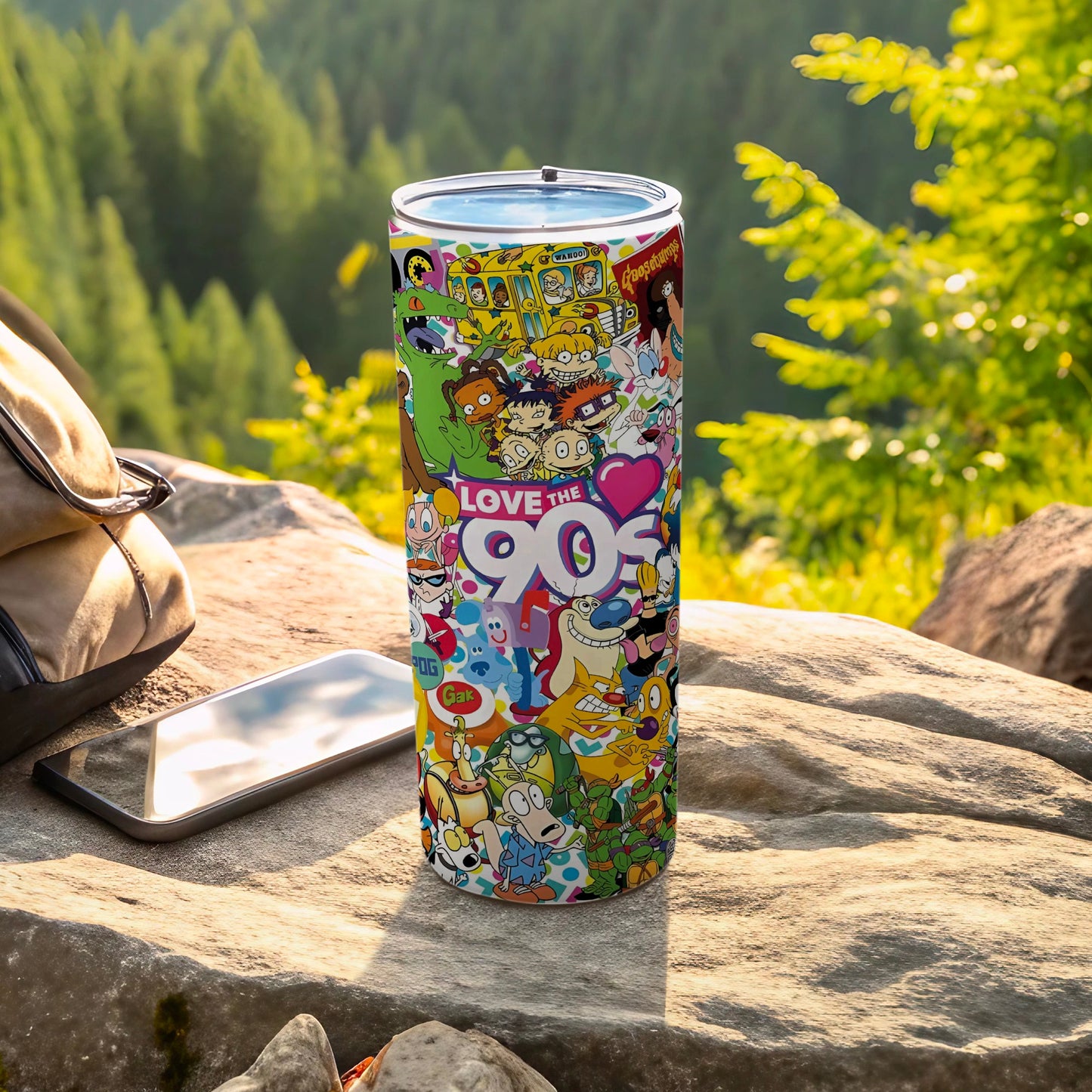 Love the 90s Nostalgic Cartoon Characters Tumbler