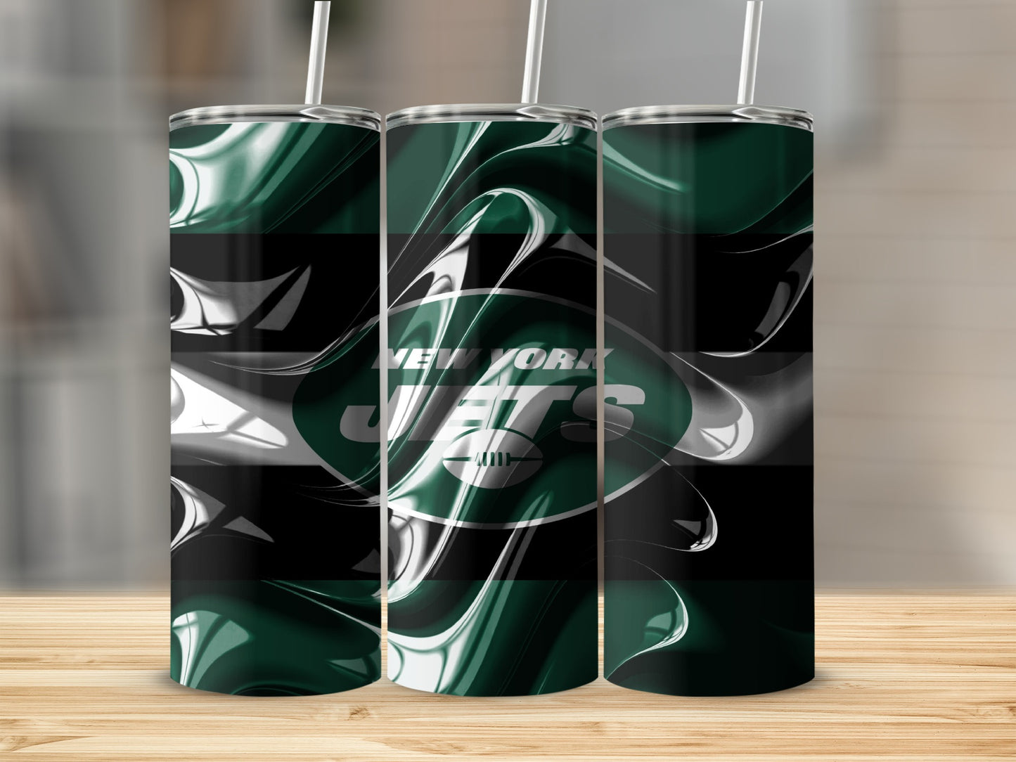 New York Jets Football Team Fluid Design Style Tumblers