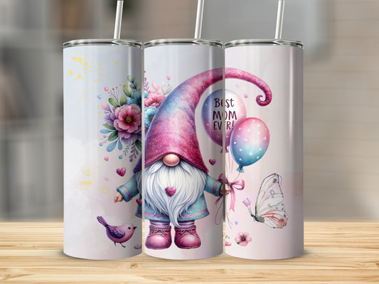 Best Mom Ever Gnome and Floral Tumbler product