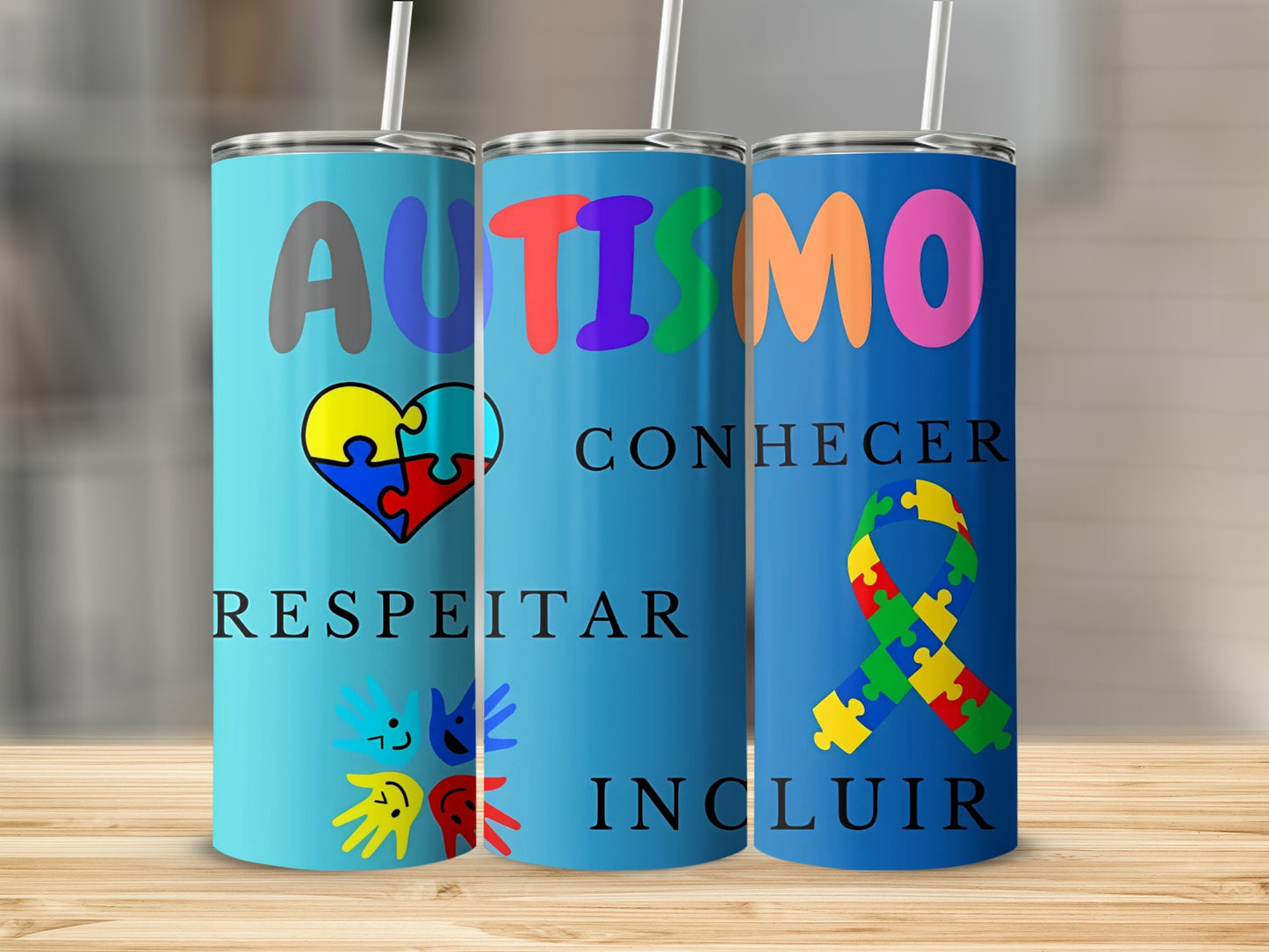 Autismo Conhecer Respeitar Incluir Tumbler
