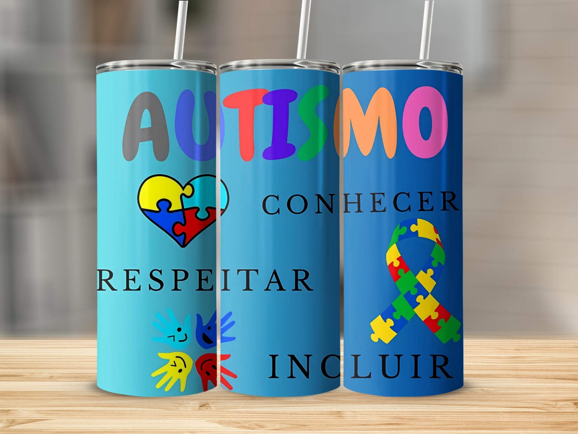 Autismo Conhecer Respeitar Incluir Tumbler