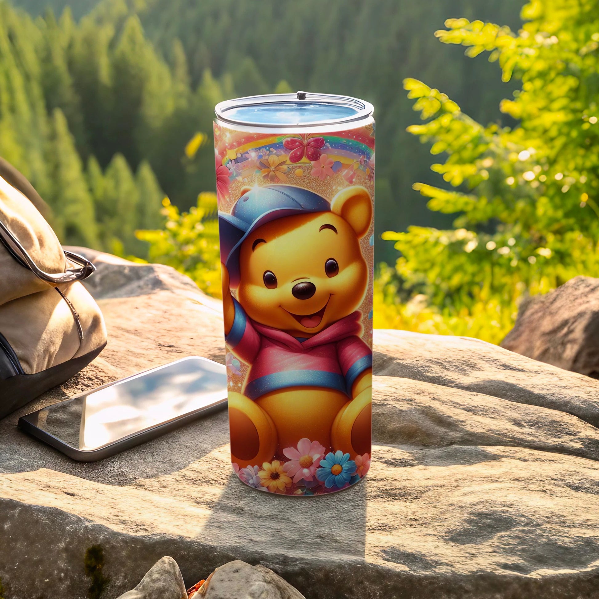 Adorable Cartoon Bear Insulated Travel Tumbler Cup