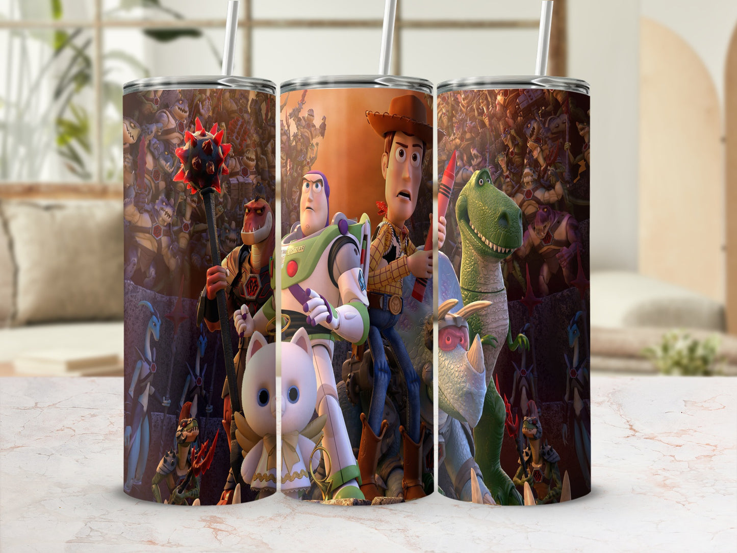 Colorful Toy Characters Designed Tumbler